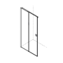 ANTA SX x OPERA D'ANGLE 2 PORTES COULISSANTES MONTANT CHROME BRILLANT VERRE TRANSPARENT