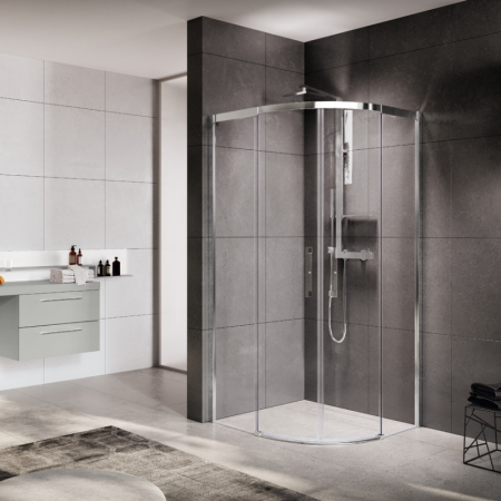 ROSE ROSSE R CABINE DE DOUCHE D'ANGLE SEMI-CIRCULAIRE