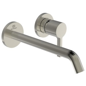 IDEAL STANDARD JOY LAVABO ROBINET MONOCOMMANDE MURAL AVEC 2 PLAQUES CIRCULAIRES ET BEC DE 220MM