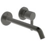 IDEAL STANDARD JOY LAVABO ROBINET MONOCOMMANDE MURAL AVEC 2 PLAQUES CIRCULAIRES ET BEC DE 220MM