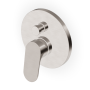 NIKKO MITIGEUR MONOCOMMANDE POUR BAIGNOIRE/DOUCHE ENCASTRÉ NICKEL BROSSÉ - PARTIE EXTÉRIEURE
