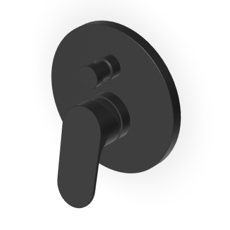 NIKKO MITIGEUR MONOCOMMANDE BAIN/DOUCHE ENCASTRÉ NOIR MAT GRAINÉ - PARTIE EXTÉRIEURE