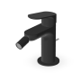 NIKKO MITIGEUR MONOCOMMANDE BIDET NOIR MAT GRAINÉ