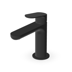 NIKKO MITIGEUR MONOCOMMANDE LAVABO NOIR MAT EMBOSSÉ