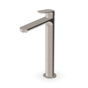 NIKKO MITIGEUR MONOCOMMANDE LAVABO À BEC HAUT NICKEL BROSSÉ