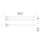 BASIC PORTE-SERVIETTES À DOUBLE ARTICULATION