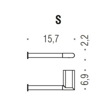 MINI PORTE-ROULEAU GAUCHE GRAPHITE MAT