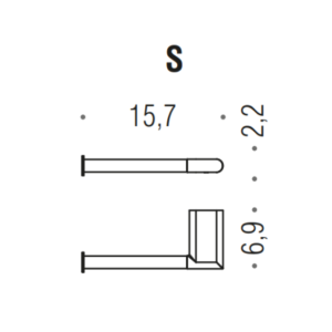 MINI PORTE-ROULEAU GAUCHE NOIR MAT