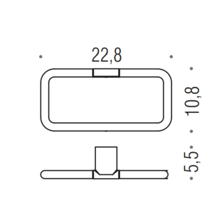 MINI PORTE-SERVIETTES À ANNEAU GRAPHITE MAT