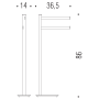 UNITS PORTE-SERVIETTES SUR PIED 2 BRAS