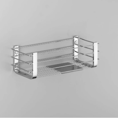 ANGOLARI PORTE-OBJETS POUR DOUCHE ET BAIGNOIRE AVEC ÉTAGÈRE EN INOX