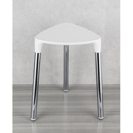 COMPLEMENTI POKER TABOURET BLANC MAT
