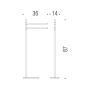 SQUARE LAMPE SUR PIED AVEC 2 PORTE-SERVIETTES
