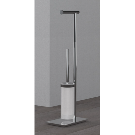 SQUARE LAMPE SUR PIED AVEC PORTE-ROULEAUX ET PORTE-BALAIETTE