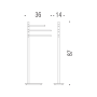 SQUARE LAMPE SUR PIED AVEC 3 PORTE-SERVIETTES