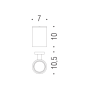 PLUS PORTE-GOBELET FIXE ZIRCONIUM