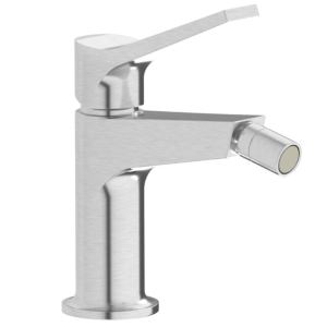 TWITTER MITIGEUR BIDET COMPLET AVEC VIDAGE NICKEL BROSSÉ