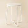 GEYSER TABOURET BLANC SATINÉ