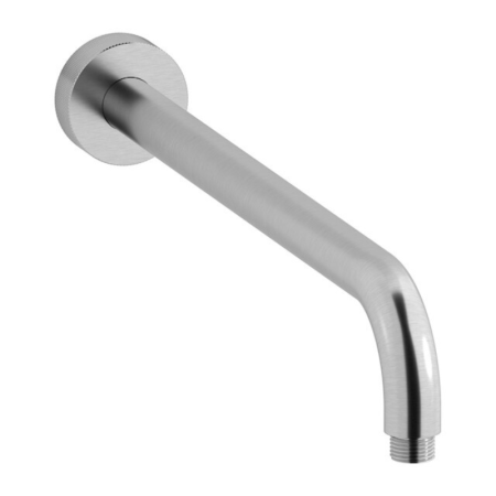 BRAS DE DOUCHE ROND L. 40 CM NICKEL BROSSÉ