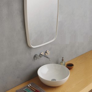 FIN 42 LAVABO À POSER ROND BLANC MAT