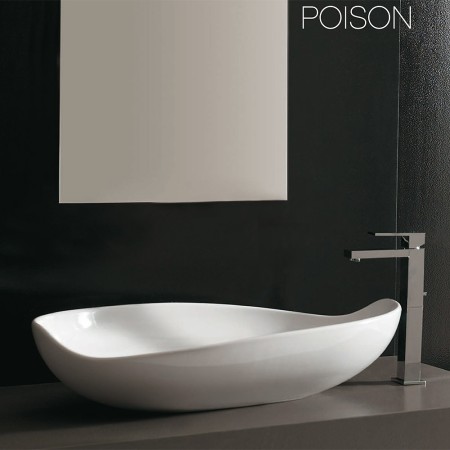 POISON 775 LAVABO À POSER BIANCO LUCIDO
