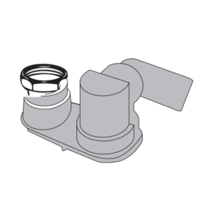 SIPHON POUR BAIGNOIRE AUTO-PORTANTE ORIENTABLE SUR 3 AXES 1"12 ÉVACUATION D 40