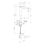 CERAFINE O MITIGEUR LAVABO HAUT H.250 CHROME