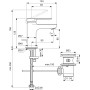 CERAFINE O MITIGEUR LAVABO H.80 CHROME