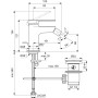 CERAFINE O MITIGEUR BIDET AVEC VIDAGE CHROME