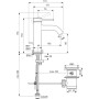 CERALINE NOUVEAU MITIGEUR LAVABO H.85 AVEC VIDAGE