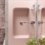 LINE COMPOSITION DE MEUBLE AVEC LAVABO EN VERRE SATINÉ