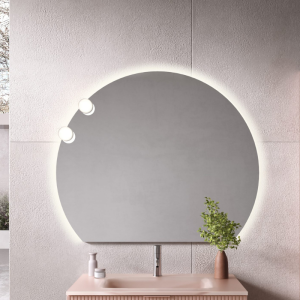 MIROIR DEMI-ROND RÉTROÉCLAIRÉ LED 110 CM