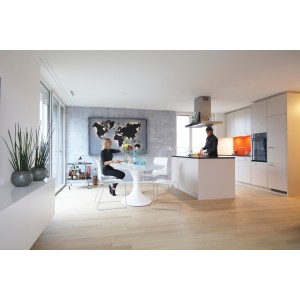 Parquet contrecollé Chêne Cleverpark Crème B-protect Brossé Épaisseur Bois Noble 2.5mm