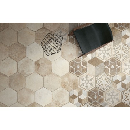 HERITAGE IVORY EXAGONA 34,5x40