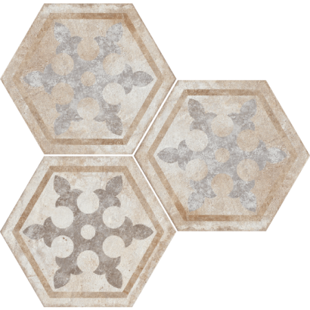 HERITAGE EXAGONA DECORO 34,5x40 - TEXTURE 1