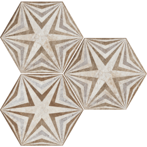 HERITAGE EXAGONA DECORO 34,5x40 - TEXTURE 3