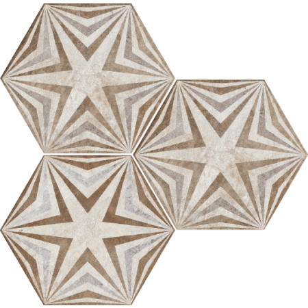 HERITAGE EXAGONA DECORO 34,5x40 - TEXTURE 3