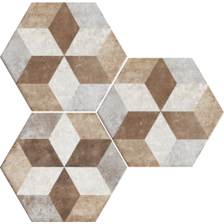 HERITAGE EXAGONA DECORO 34,5x40 - TEXTURE 4