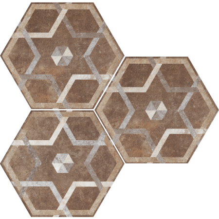 HERITAGE EXAGONA DECORO 34,5x40 - TEXTURE 5