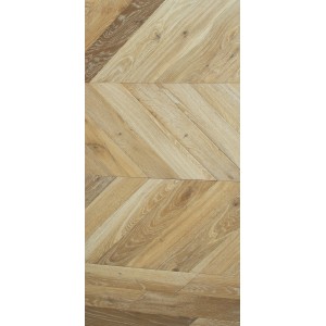 PRÉFINI CHÊNE VENISE CHEVRON 45° VERNIS 15mm LARGEUR 90mm LONGUEUR 510mm