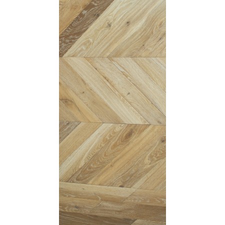 PRÉFINI CHÊNE VENISE CHEVRON 45° VERNIS 15mm LARGEUR 90mm LONGUEUR 510mm