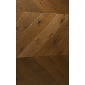 Chêne Ambre, Chevron 45 Degrés, Brossé, Raboté, Fumé, Vernis à l'Huile Naturelle, Choix Cde