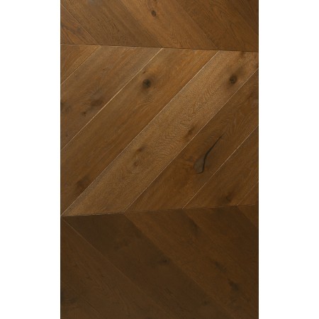 Chêne Ambre, Chevron 45 Degrés, Brossé, Raboté, Fumé, Vernis à l'Huile Naturelle, Choix Cde