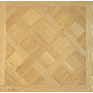 Parquet contrecollé Chêne Européen, Quadrotta, Décor, Brossé, Vernis UV, Naturel, Choix Ab