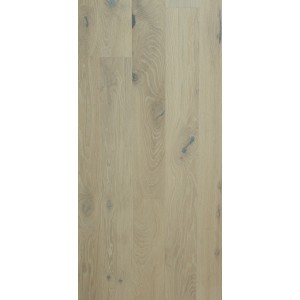 Parquet contrecollé Chêne Pure White, Expressif, Brossé, Vernis à l'eau