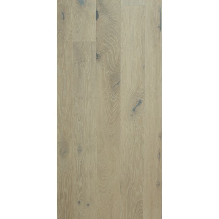 Parquet contrecollé Chêne Pure White, Expressif, Brossé, Vernis à l'eau