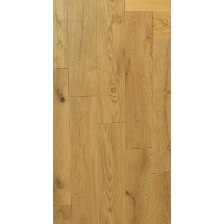 Parquet contrecollé Chêne, Pose en Épi à l'Italienne Traditionnelle, 3 Couches, Huilé, Brossé, Chanfreiné