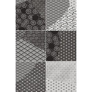 KINTSUGI JAPAN MIX B&W 20,13x20,13 LUCIDE Rectifié