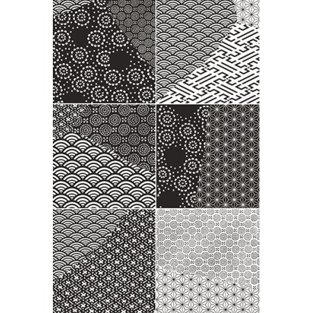 KINTSUGI JAPAN MIX B&W 20,13x20,13 LUCIDE Rectifié