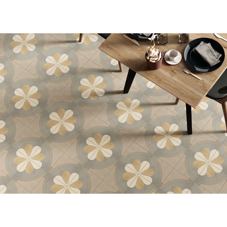 CEMENTINE BOHO _2 20x20 NATUREL Rectifié